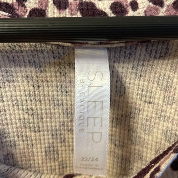 NWOT Sleep by Cacique Waffle Weave Sleep Set Pajamas Size 22-24 - Picture 2 of 6